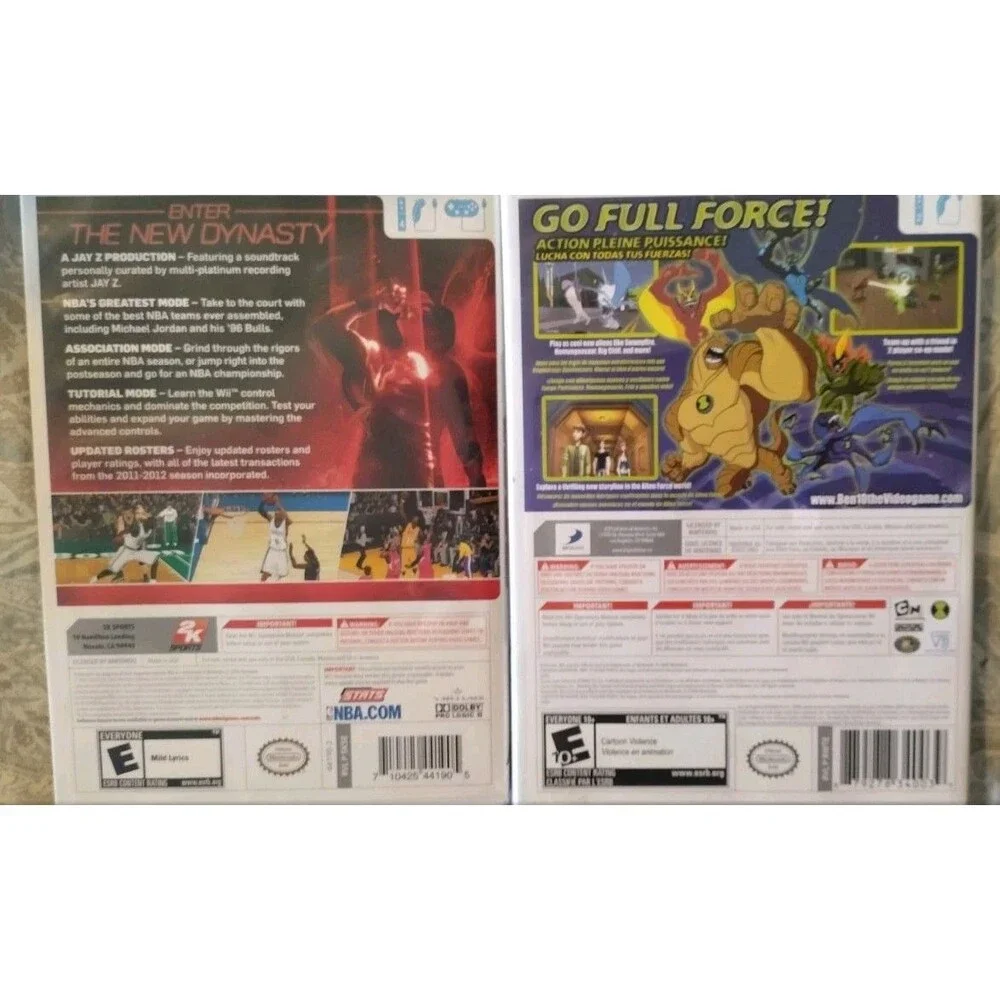 Lot Of 2 Nintendo Wii Games Ben 10 Alien Force And NBA 2k13 RATED E